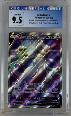 Mewtwo V 2022 Pokemon TCG #SWSH229 Black Star Promo Holo CGC 9.5 Gem Mint 🔥💎 - Image 1