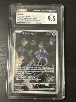 MEWTWO 052 POKEMON SVP EN SV BLACK STAR PROMO 151 2023 CGC 9.5 Mint + Batman - Image 1