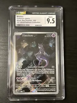 MEWTWO 052 POKEMON SVP EN SV BLACK STAR PROMO 151 2023 CGC 9.5 Mint + Batman - Image 1