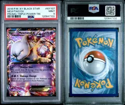 PSA 9 MINT 2016 POKEMON XY BLACK STAR PROMO MEWTWO EX #XY107 TRIPLE POWER TIN - Image 1