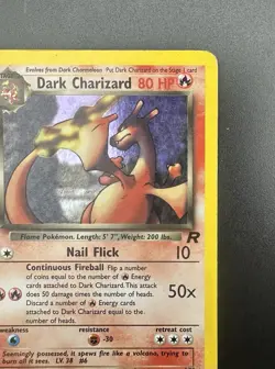 Pokemon TCG Dark Charizard 4/82 Team Rocket Unlimited Holo Rare WOTC HP Card - Image 5