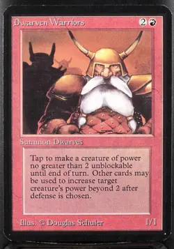 MTG Dwarven Warriors Alpha 1993 Magic Card - Image 1