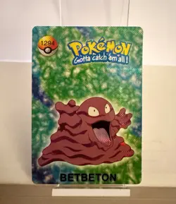 Vintage Pokemon Holo Prism Sticker Card #1294 Grimer / #1292 Gengar - Image 1