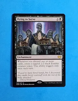 1x Dying to Serve Enchantment Crimson Vow Mtg Magic Gathering Card Rare 109 - Image 1