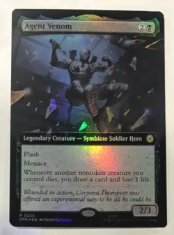 Agent Venom (Extended Art) Marvel's Spider-Man Foil - MTG RARE - Image 1