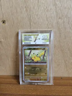 Pokemon Pikachu 025/165 Master Ball Japanese 151 ACE 10 GEM MINT - Image 1