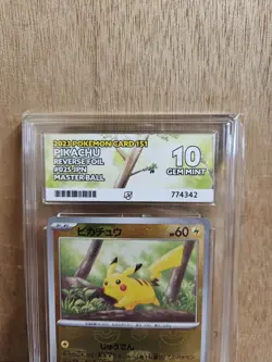 Pokemon Pikachu 025/165 Master Ball Japanese 151 ACE 10 GEM MINT - Image 2