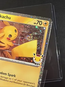 Pikachu 051 /162 Stamped 2026 Pokemon Day 30th Anniversary Promo Cosmos w/ SWIRL - Image 4