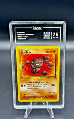 Pokemon #47 Geodude 1999 WOTC Fossil First Edition - Image 1