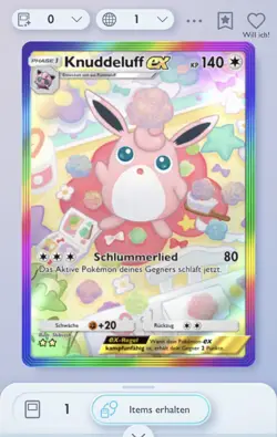 Pokemon TCG Pocket - Knuddeluff EX - Wigglytuff EX - Rainbow Rare [Ger] - Image 1