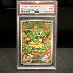 Snivy - 087/086 Illustration Rare Pokemon Black Bolt PSA 9 - Image 1