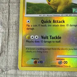 LP Pokemon 2008 Pikachu 70/100 Majestic Dawn Reverse Holo Platinum Stamp - Image 5