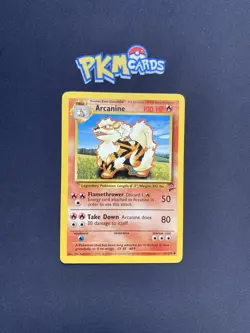 Pokemon TCG Arcanine Base Set 2 33/130 Regular MP. - Image 1