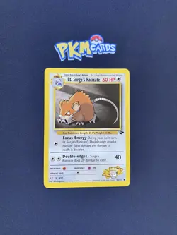 Pokemon TCG Lt. Surge's Raticate Gym Challenge 53/132 Regular LP. - Image 1