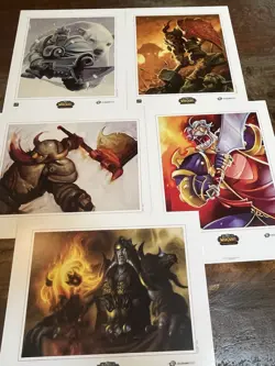 World of Warcraft Trading Card Game Alliance Art Card Set 35 8x10 Art Cards Rare - Image 3
