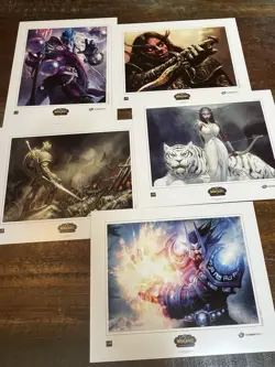 World of Warcraft Trading Card Game Alliance Art Card Set 35 8x10 Art Cards Rare - Image 4