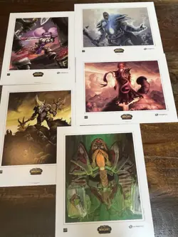 World of Warcraft Trading Card Game Alliance Art Card Set 35 8x10 Art Cards Rare - Image 5
