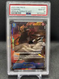 One Piece TCG - Sogeking OP03-122 Alt Art English PSA 10 - Image 1