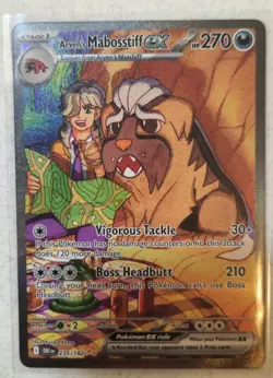 2025 Pokemon TCG Arven's Mabosstiff ex 235/182 Sv10: Destined Rivals SIR NM+/M - Image 1