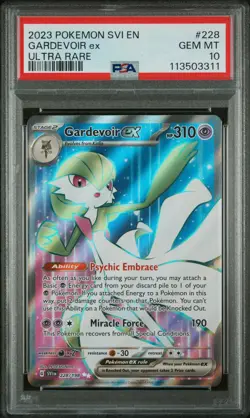 2023 POKEMON SVI EN-SCARLET & VIOLET ULTRA RARE #228 GARDEVOIR EX PSA 10 - Image 1