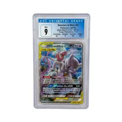 2019 Pokemon SM Black Star Promo Mewtwo & Mew GX SM191 CGC 9 MINT - Image 1