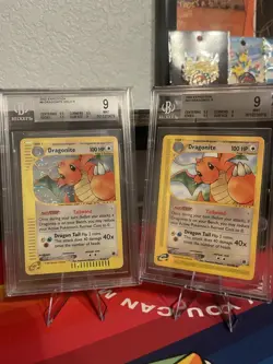 Pokemon TCG 2002 Dragonite Expedition #9 Holo & #43 Rare BGS 9 MINT PAIR - Image 1