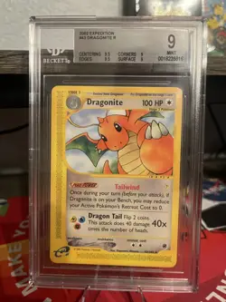 Pokemon TCG 2002 Dragonite Expedition #9 Holo & #43 Rare BGS 9 MINT PAIR - Image 5