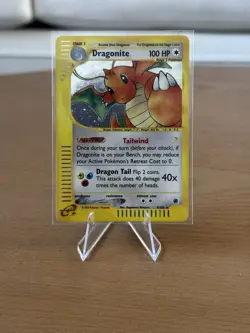 Pokemon 2002 Expedition Dragonite Holo Foil Rare 9/165 E-Reader Series WOTC NM - Image 1