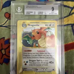 2002 POKEMON EXPEDITION HOLO RARE #9/165 DRAGONITE BGS 9 Mint Super clean - Image 1