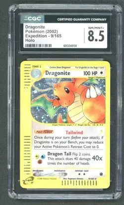 2002 Pokemon Expedition Dragonite Holo 9/165 CGC 8.5 NM - MINT PLUS - Image 1