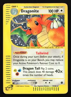 Dragonite 9/165 Expedition Holo Rare Pokemon Card - Image 1