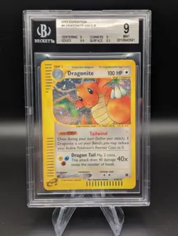 2002 POKEMON EXPEDITION HOLO RARE #9/165 DRAGONITE BGS 9 Mint / PSA 9 - Image 1