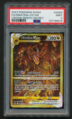 Giratina VSTAR GG69/GG70 Gold Secret Rare 2023 Pokemon Crown Zenith PSA 9 MINT - Image 1