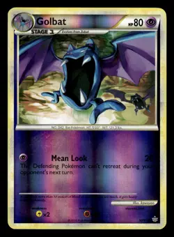 Golbat 30/95 Reverse Holo HGSS Unleashed Pokemon Card - 2 - Image 1