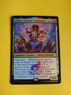 Zaffai, Thunder conductor x2 C21 004 and 331 1 is foil. MTG Card.Mythic Shaman - Image 2