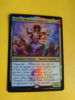 Zaffai, Thunder conductor x2 C21 004 and 331 1 is foil. MTG Card.Mythic Shaman - Image 4