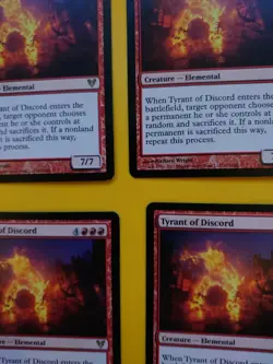 MTG Card. Tyrant of Discord. playset. Avacyn Restored rare elemental - Image 2
