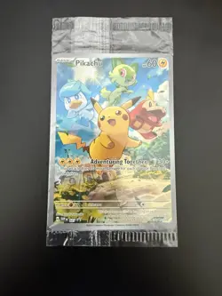 Pikachu SVP 027 Paldea Evolved Sealed Black Star Promo Pokemon Card NM - Image 1