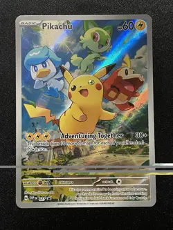 Pikachu SVP 027 Paldea Evolved Black Star Promo Card Sealed - Image 1