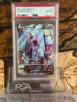 Mewtwo V (Alternate Full Art) 072/078 Pokemon GO Holo PSA 10 - Image 1