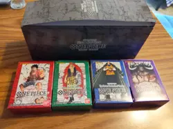 One Piece CCG Card Game 1st Edition Super Pre Release Starter Deck Set 1-4 - Image 1