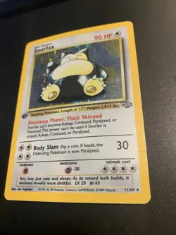 Snorlax 11/64 1st Edition Jungle Holo Foil Vintage Rare Pokemon TCG Card - Image 2