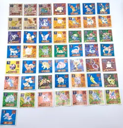 Pokemon Amada Seal Carddas Meiji Sticker vintage Lot 150 Card Holo Rare Set Mix - Image 2