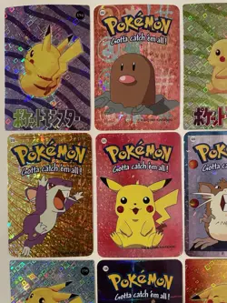 Vintage Pokemon Vending Machine Sticker Card Lot Of 9 Holo Prism Rares Pikachu - Image 2