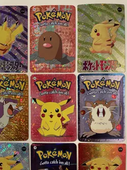 Vintage Pokemon Vending Machine Sticker Card Lot Of 9 Holo Prism Rares Pikachu - Image 3