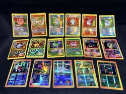 Lot of 17 Rare Vintage 90s Japanese Pokemon Card Holo Stickers Prism Vending - Image 1
