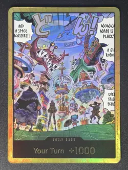 DON!! Egghead Island GOLD OP-14 The Azure Sea’s Seven One Piece Card TCG - Image 1