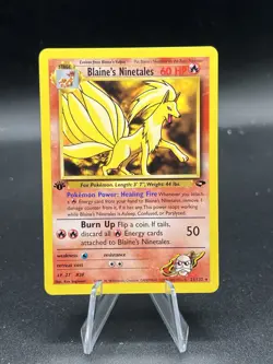 Pokemon Card - Blaine's Ninetales 1st Edition Gym Challenge 21/132 Rare LP BG3 - Image 1