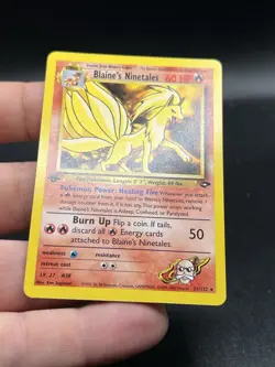 Pokemon Card - Blaine's Ninetales 1st Edition Gym Challenge 21/132 Rare LP BG3 - Image 2