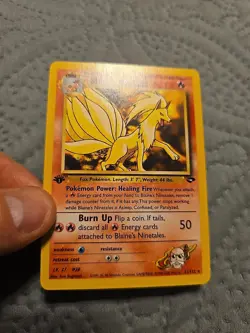 Blaine's Ninetales 21/132 1st Edition Gym Challenge Rare Pokemon Card NM - Image 2